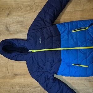 Eddie Bauer Kids Reversible Plush Hoodie Winter Jacket Kids Size Large 14/16